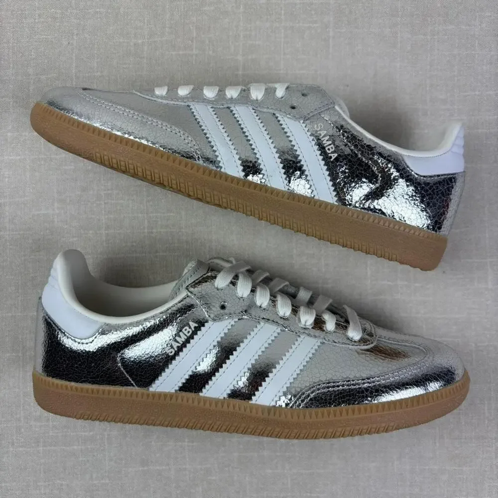 🛸 adidas Samba OG "Silver Metallic" 9W - Picture 2 of 6